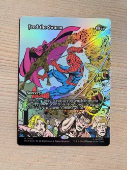 Feed The Swarm - 16 - MTG: Marvel’s Spider-Man: Eternal-Legal -Borderless - FOIL - Image 1
