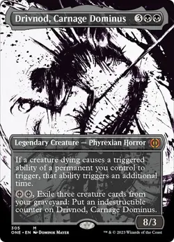 Borderless DRIVNOD, CARNAGE DOMINUS mtg NM-M Phyrexia All Will Be One 1 Mythic - Image 1