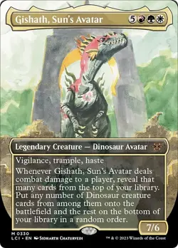 Borderless GISHATH, SUN'S AVATAR mtg NM-M Lost Caverns of Ixalan 1 Mythic - Image 1