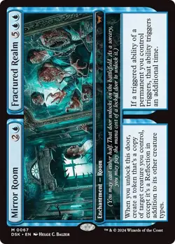 MIRROR ROOM // FRACTURED REALM mtg NM-M Duskmourn: House of Horror 1 Mythic - Image 1