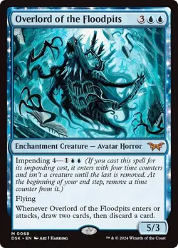 OVERLORD OF THE FLOODPITS mtg NM-M Duskmourn: House of Horror 1 Mythic - Image 1