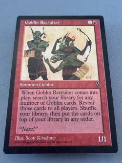 MTG-Goblin Recruiter Visions Regular-Light Play NM-Vintage Magic the Gathering - Image 3