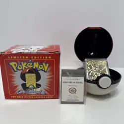 1999 Mewtwo Pokemon 23k Gold Plated Card Limited Edition Burger King In Ball - Image 1