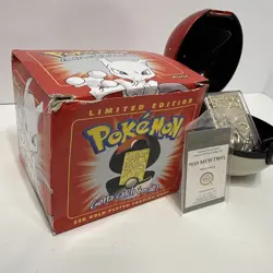 1999 Mewtwo Pokemon 23k Gold Plated Card Limited Edition Burger King In Ball - Image 3
