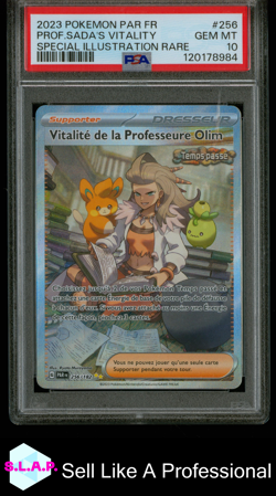 PROF.SADA'S VITALITY SPECI4L ILL RARE POKEMON FR PAR -PARADOX RIFT 23 256 PSA 10 - Image 1