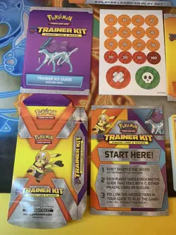 2016 Pokemon XY Trainer Kit, Open Box, Pikachu Libre and Suicune Decks- NM+ - Image 3