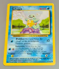 Schiggy # 63/102 Common aus Base Set 1999 Pokemon Deutsch Exzellent Vintage - Image 1