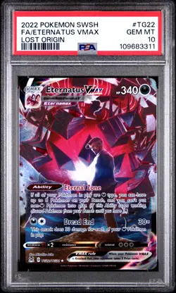 2022 POKEMON SWORD & SHIELD LOST ORIGIN #TG22 FULL ART/ETERNATUS VMAX PSA 10 - Image 1
