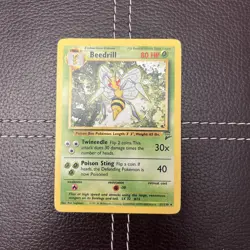 Pokemon TCG - Beedrill - 21/130 - Base Set 2 - MP Rare (2000) - Image 1