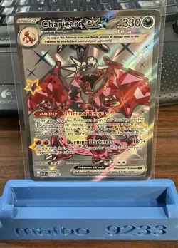Pokemon Charizard Ex Black Star Promo 074 Full Art Paldean Fates Tin (b) - Image 1