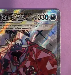 Pokemon Charizard Ex Black Star Promo 074 Full Art Paldean Fates Tin (b) - Image 4