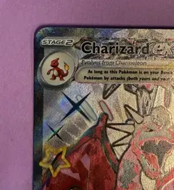 Pokemon Charizard Ex Black Star Promo 074 Full Art Paldean Fates Tin (b) - Image 5