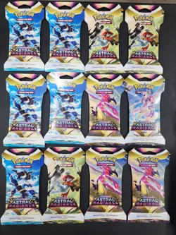 Lot of 12 Pokemon Astral Radiance Sealed Sleeved Booster Packs - Random Pack Art - Image 1