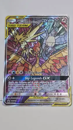 Pokemon TCG Moltres Zapdos Articuno GX SM210 Hidden Fate Promo - Image 1