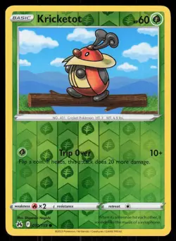 Kricketot 010/159 Reverse Holo Pokemon Crown Zenith LP - Image 1