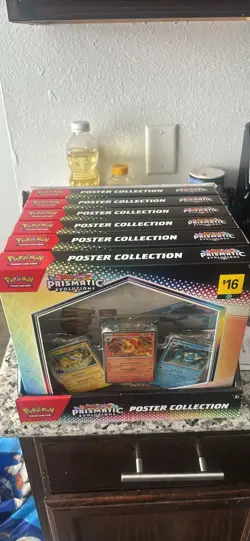 Lot of 6: Pokemon: Prismatic Evolutions poster Collection box - Factory Sealed - Image 1