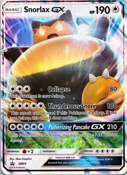 POKEMON SUN & MOON PROMO SNORLAX GX -SM05- RARE HOLO - Image 1