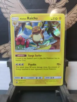 Pokemon TCG Alolan Raichu Reverse Holo Rare Crimson Invasion 31/111 - Image 1