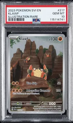 2023 POKEMON SVI EN-SCARLET & VIOLET ILLUSTRATION RARE #217 KLAWF PSA 10 - Image 1
