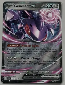 Pokemon Black Bolt Genesect ex Basic Double Rare HoloFoil #067/086 - Image 1