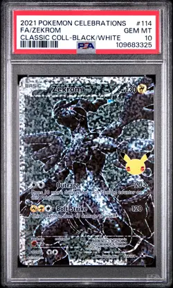 2021 POKEMON CELEBRATIONS CLASSIC COLL #114 FULL ART/ZEKROM PSA 10 - Image 1