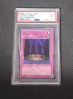 YGO Magic Jammer Ultra Rare Unlimited Metal Raiders MRD-128 PSA 9 MINT - Image 1