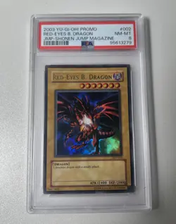 Red-Eyes Black Dragon JMP-002 YuGiOh Shonen Jump Promo PSA 8 NM-MT - Image 1