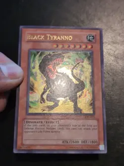 Yu-Gi-Oh! ULTRA RARE HOLO CARD BLACK TYRANNO IOC-075 1996 VINTAGE PRINT VLP - Image 2
