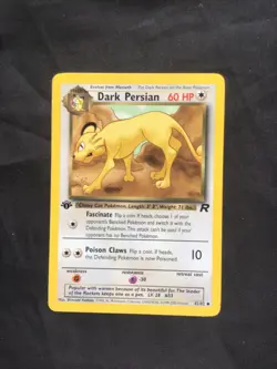 Pokemon Cards: Team Rocket 1st Edition Uncommon: Dark Persian 42/82 - Image 1