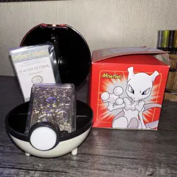 Pokemon 1999 Mewtwo 23K Gold Plated Card Burger King Box Pokeball COA Near Mint - Image 1