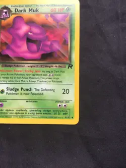 Pokemon Cards: Team Rocket 1st Edition Uncommon: Dark Muk 41/82 - Image 4