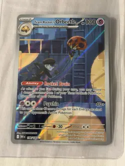 Pokemon TCG Team Rockets Orbeetle Destined Rivals 198/182 Illustration Rare Card - Image 1