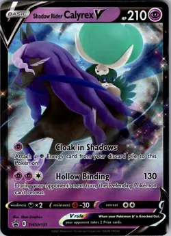 Shadow Rider Calyrex V SWSH131 Sword & Shield Promo Cards Holo NM - Image 1