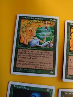 Nature's Lore,Titania's Song,LLanwa Elves Verduran Enchantress MTG 4 Card 5th ed - Image 5
