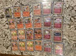 24 Pokemon Card Charizard Charmander Charmeleon Many Others Holo's & More - Image 1