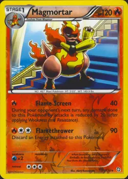 Magmortar 21/124 Dragons Exalted Rare Reverse-Holo Pokemon Card LP - Image 1