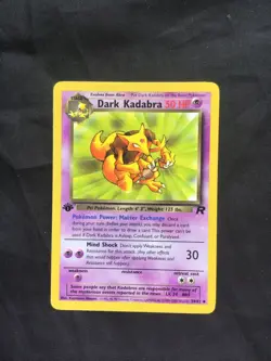 Pokemon Cards: Team Rocket 1st Edition Uncommon: Dark Kadabra 39/82 - Image 1