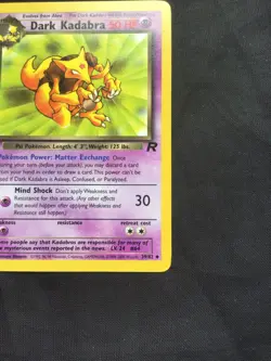 Pokemon Cards: Team Rocket 1st Edition Uncommon: Dark Kadabra 39/82 - Image 4