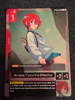 Gundam Promo Card ST06-009 Amate Yuzuriha (Machu) Foil Alternate Art Promo NM - Image 1