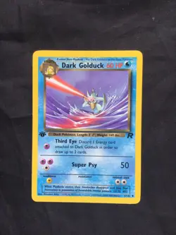 Pokemon Cards: Team Rocket 1st Edition Uncommon: Dark Golduck 37/82 - Image 1