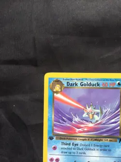 Pokemon Cards: Team Rocket 1st Edition Uncommon: Dark Golduck 37/82 - Image 2