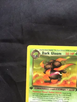 Pokemon Cards: Team Rocket 1st Edition Uncommon: Dark Gloom 36/82 - Image 2