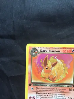 Pokemon Cards: Team Rocket 1st Edition Uncommon: Dark Flareon 35/82 - Image 2
