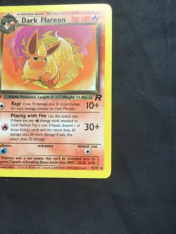Pokemon Cards: Team Rocket 1st Edition Uncommon: Dark Flareon 35/82 - Image 4