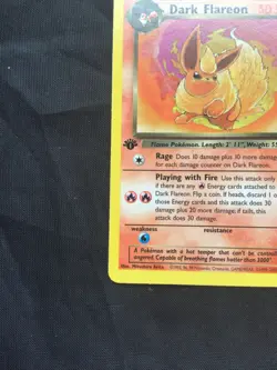 Pokemon Cards: Team Rocket 1st Edition Uncommon: Dark Flareon 35/82 - Image 5