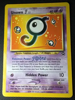 Unown J Pokemon 38/53 Black Star Promo Card Nm/lp - Image 1