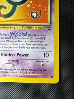Unown J Pokemon 38/53 Black Star Promo Card Nm/lp - Image 4