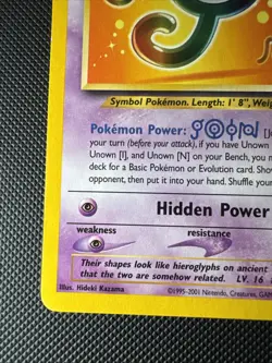 Unown J Pokemon 38/53 Black Star Promo Card Nm/lp - Image 5