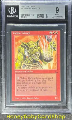 MTG The Dark 1994 Goblin Wizard BGS 9.0Q++ (Quad++) MINT Old School 93/94 - Image 1