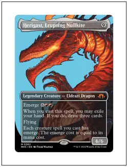 1x Herigast, Erupting Nullkite, Borderless Art, Modern Horizons 3, Magic MTG NM - Image 1